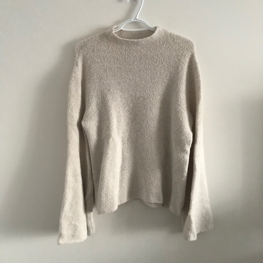 Forever 21 Neutral Cream Mock Cowl Sweater